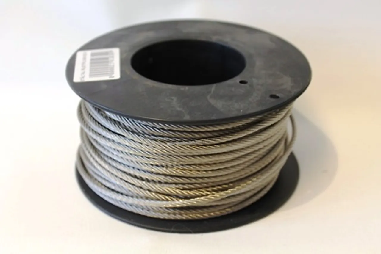 Wire 5mm galv. 100m spole, 6x19
