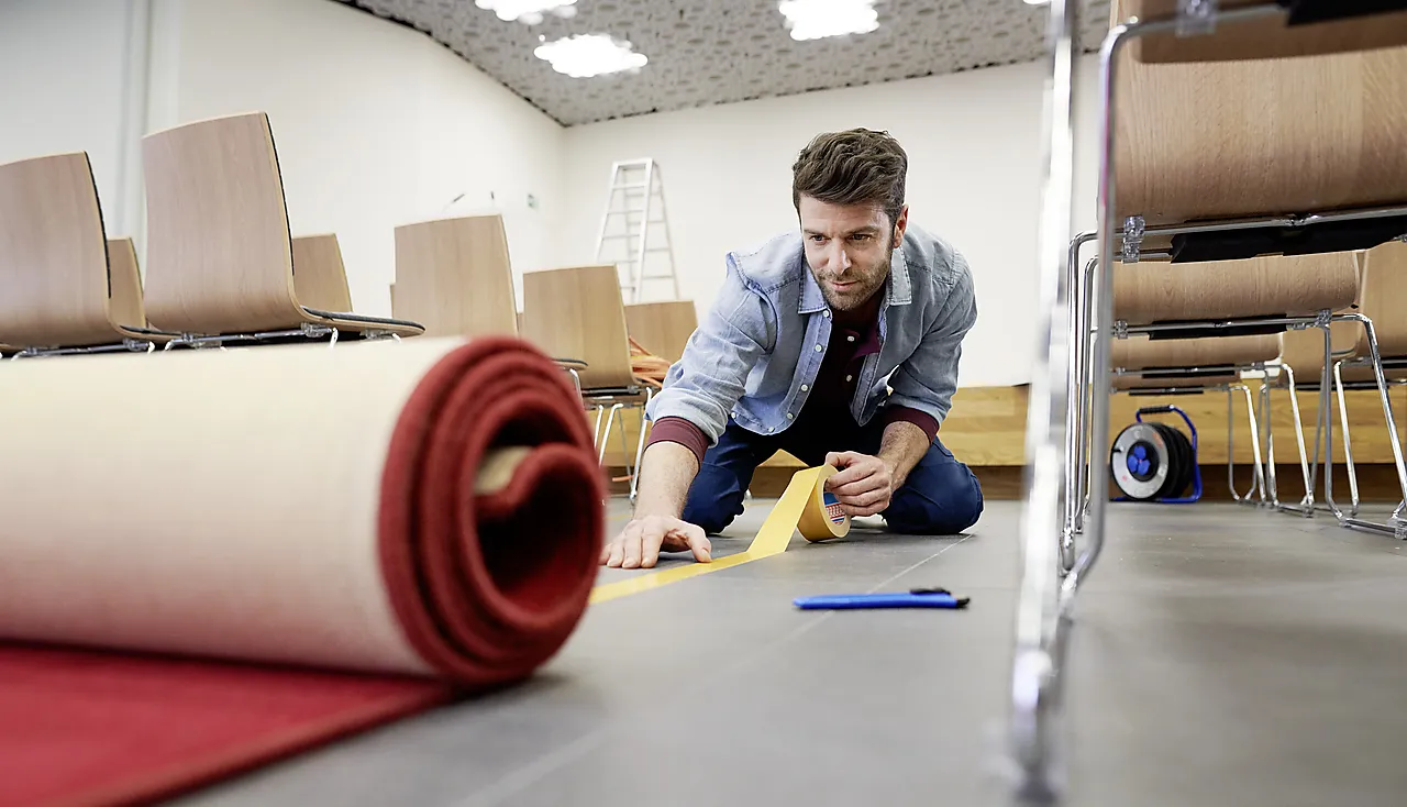 Teppetape universal 25m x 50mm inne dobbeltsidig permanent montering null - null - 2 - Miniatyr