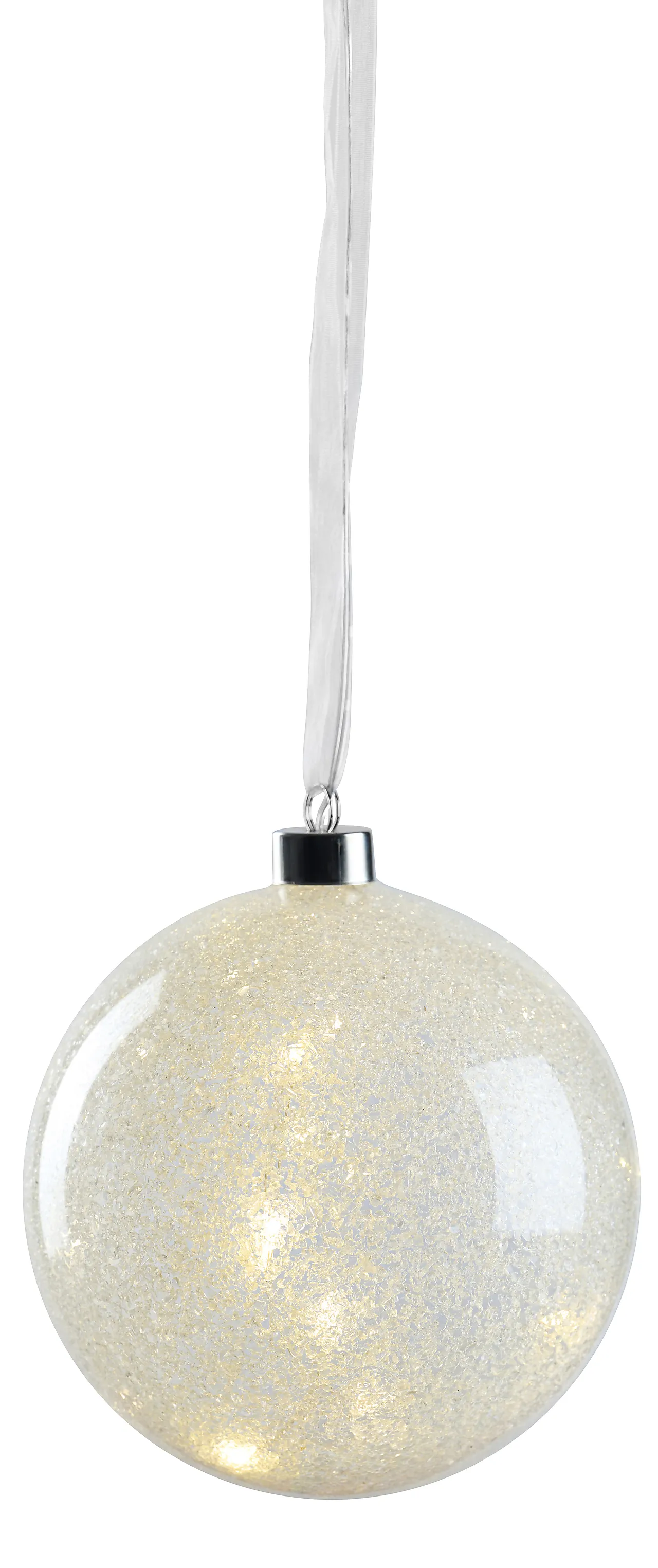 Glasskule m/snø 20LED Ø12 cm Glasskule m/snø 20LED Ø12 cm