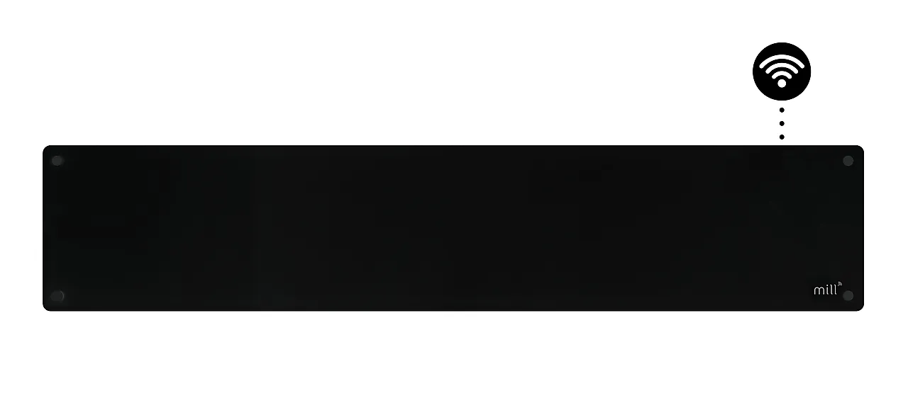 Panelovn sort glass gen 3 wifi 1050 Watt null - null - 3 - Miniatyr