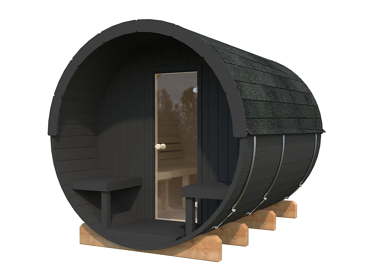 Badstutønne Anita 1,6+0,7 m2 null - null - 2 - Miniatyr