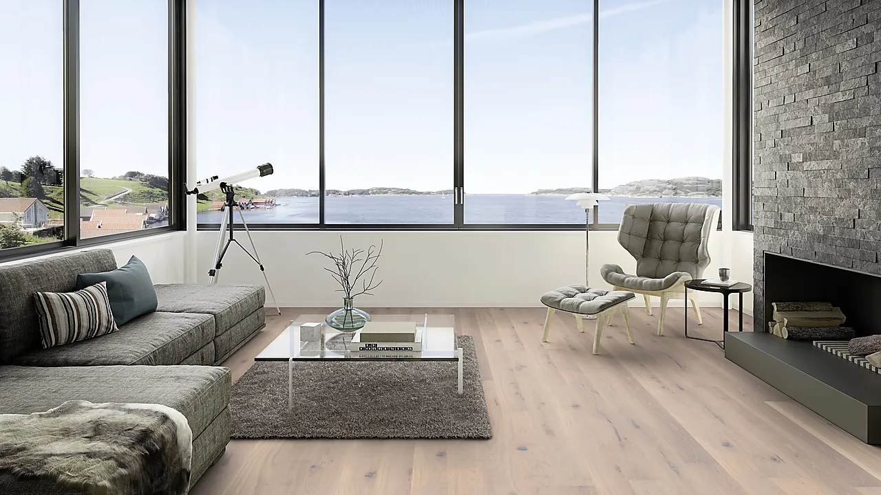 Parkett 1-stav eik pale white pure null - null - 2 - Miniatyr