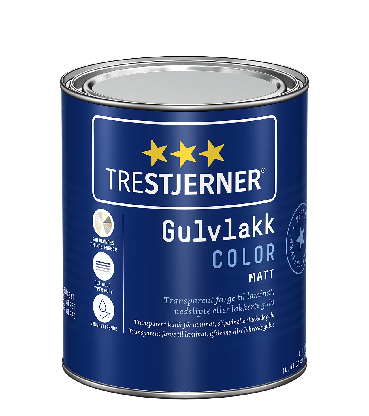 Gulvlakk matt transparent color 0,68 liter Gulvlakk matt transparent color 0,68 liter