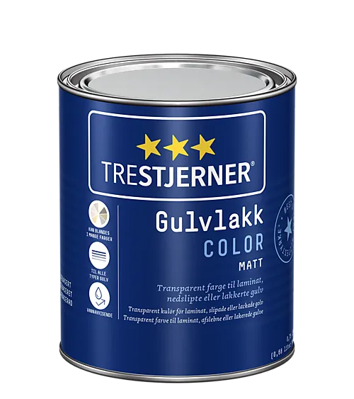 Gulvlakk matt transparent color 0,68 liter