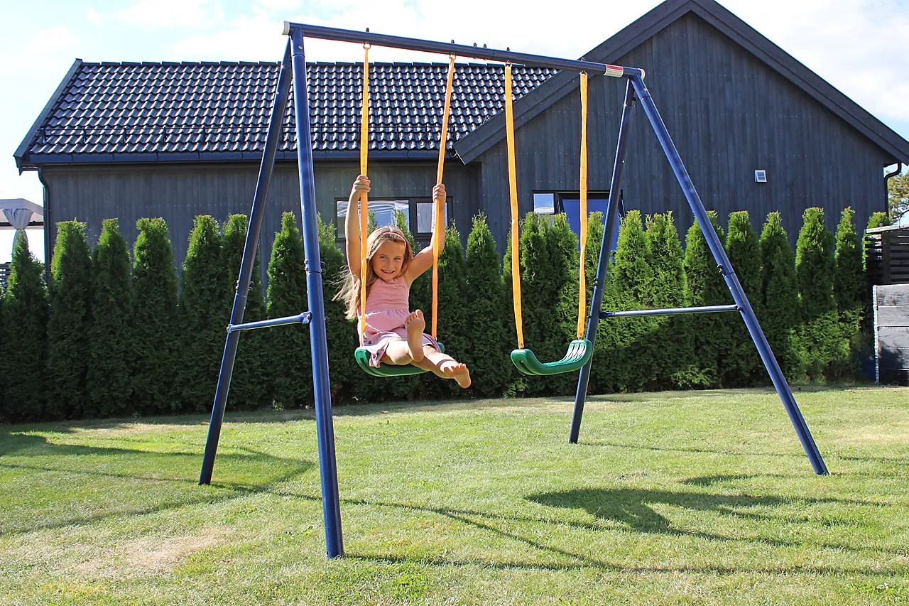 Huskestativ stål med 2 husker