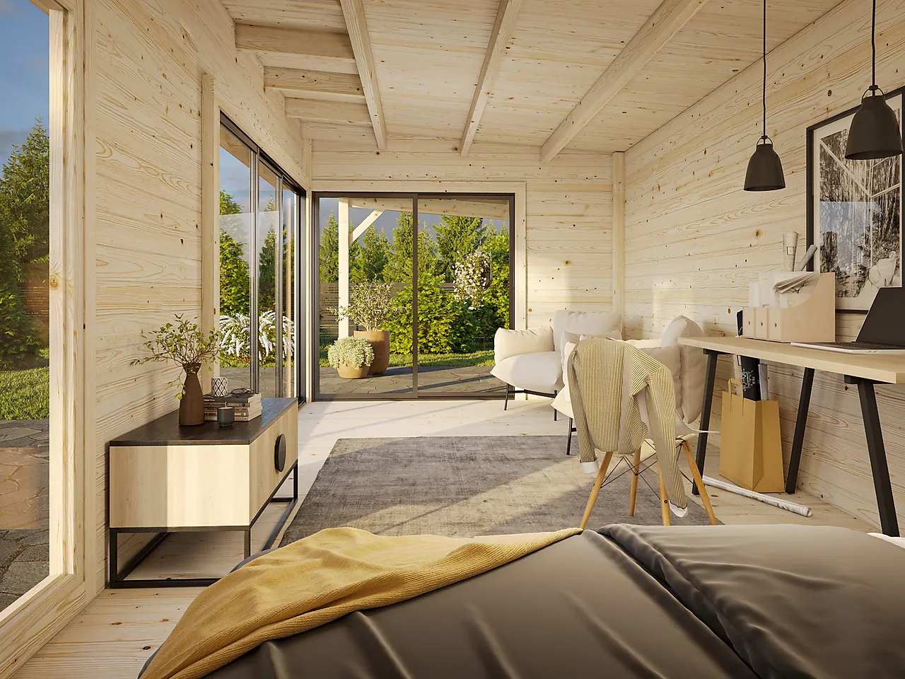 Hagestue Andrea 44 mm slide+ 17,1+7,9 m2 null - null - 3 - Miniatyr