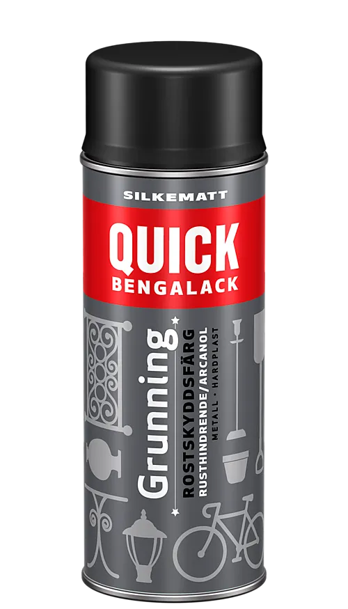 Bengalack grunning spray sort silkematt 0,4 liter