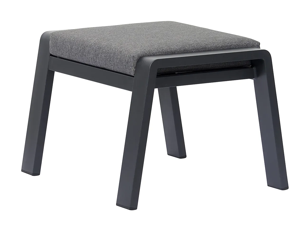 Fotskammel krakk m/pute sort/grå