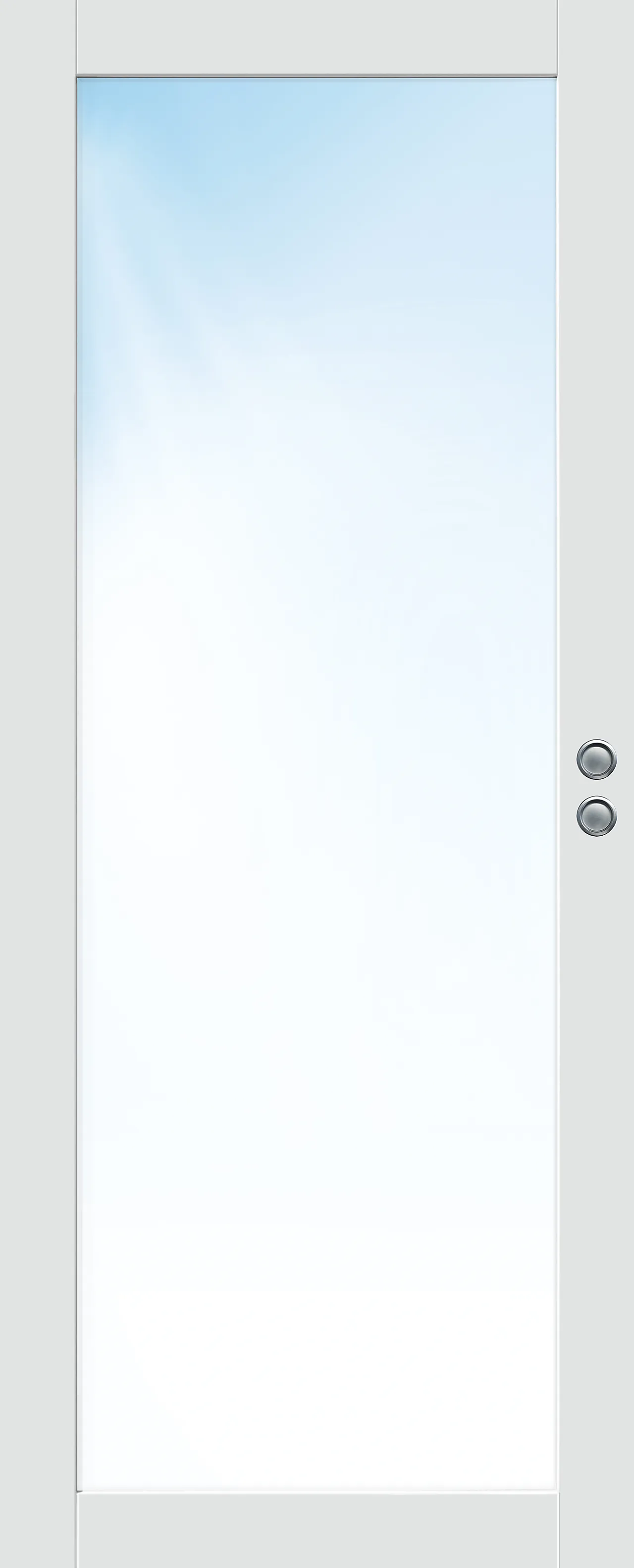 Skyvedør Base 1 med glass hvit 80x210 cm