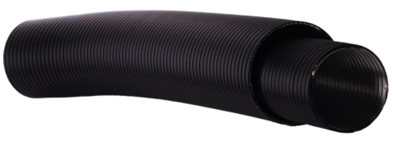 Flexirør Ø100 mm x 0,6 - 1,5 meter sort Flexirør Ø100 mm x 0,6 - 1,5 meter sort