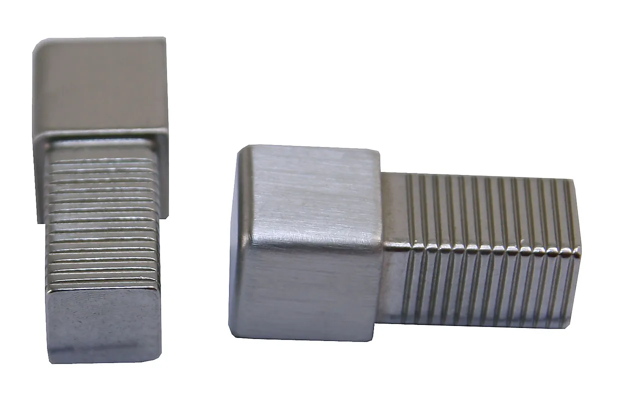 Hjørne 10mm børstet rustfritt stål squarejolly pakke a 2 stk