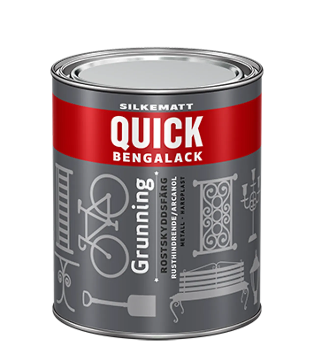 Bengalack grunning sort silkematt 0,75 liter Bengalack grunning sort silkematt 0,75 liter