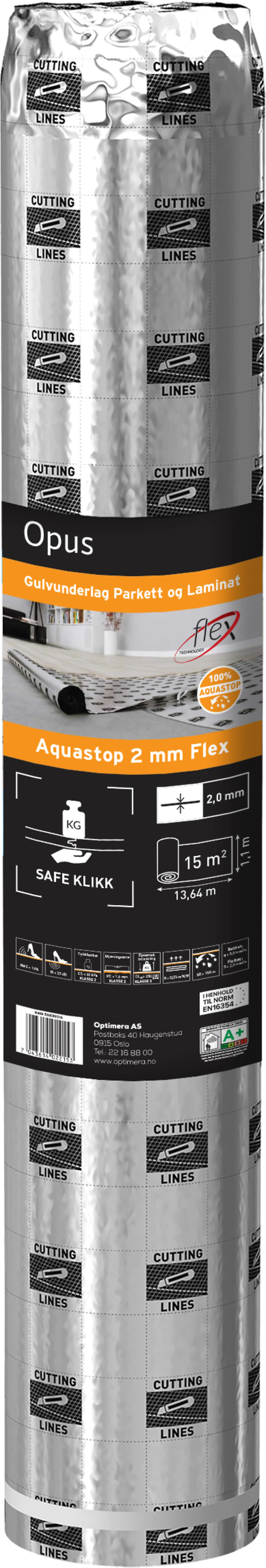 Gulvunderlag Aquastop flex 2 mm Gulvunderlag Aquastop flex 2 mm