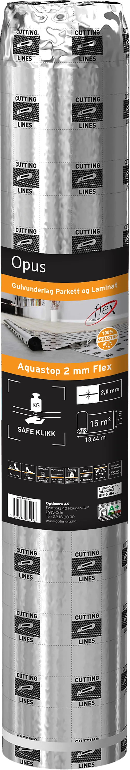Gulvunderlag Aquastop flex 2 mm