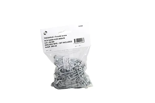 Skrue syrefast matt grå 4,0x28 mm