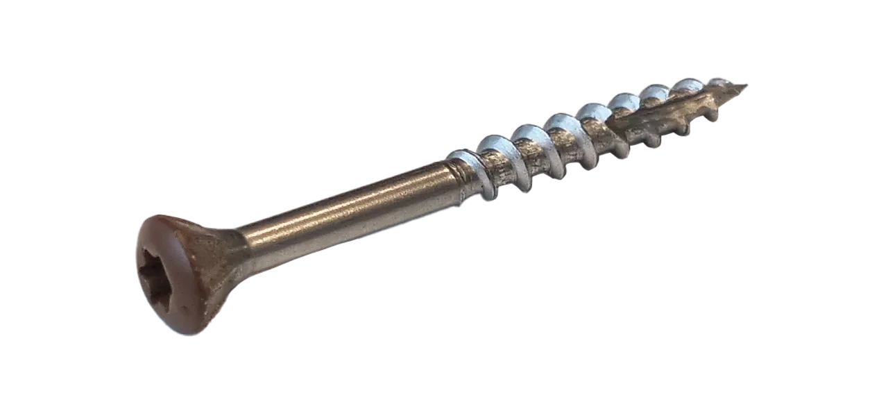 Fasadeskrue A4 T20 brun 4,5x48 mm 250 stk