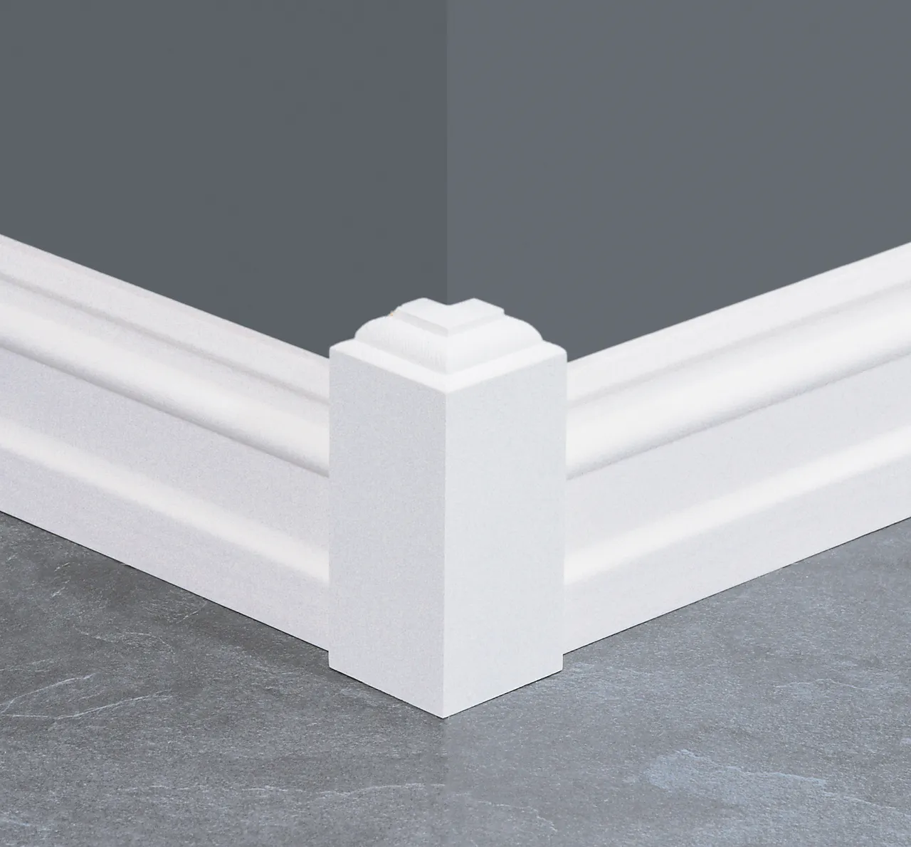 Gulvkloss utvendig 40x40x115 mm hvitmalt Gulvkloss utvendig 40x40x115 mm hvitmalt