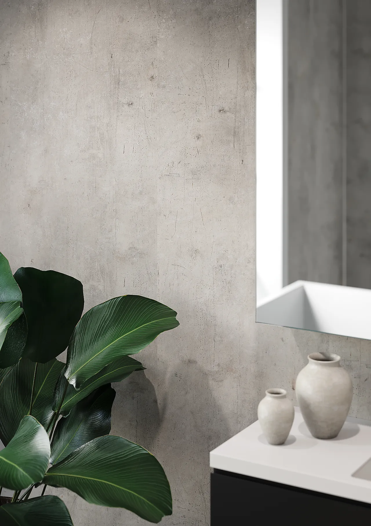 Baderomsplate Lentini Grey, slett overflate 11x620x2400mm null - null - 3 - Miniatyr