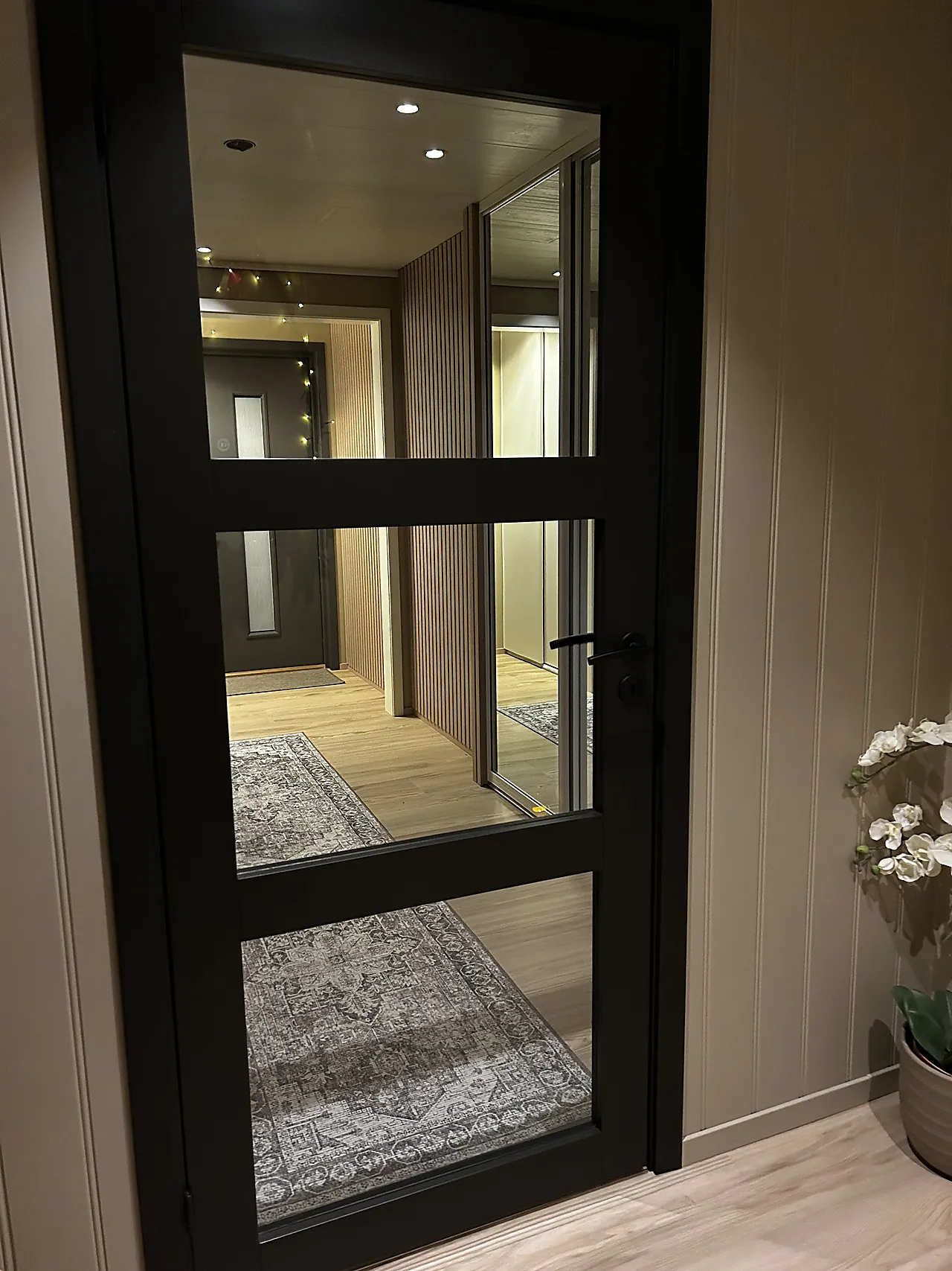 Innerdør Base 3 med glass hvit 90x200 cm null - 90x200 cm - 3 - Miniatyr