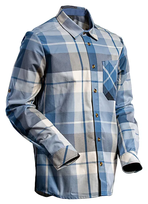 Skjorte flannels mørkmarine rutet