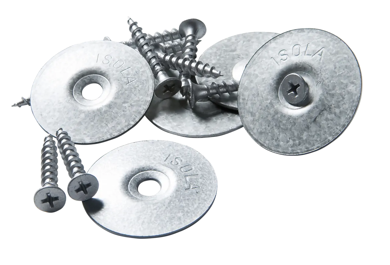 Festemateriell-skive m/skrue 100 pr pakke Festemateriell-skive m/skrue 100 pr pakke