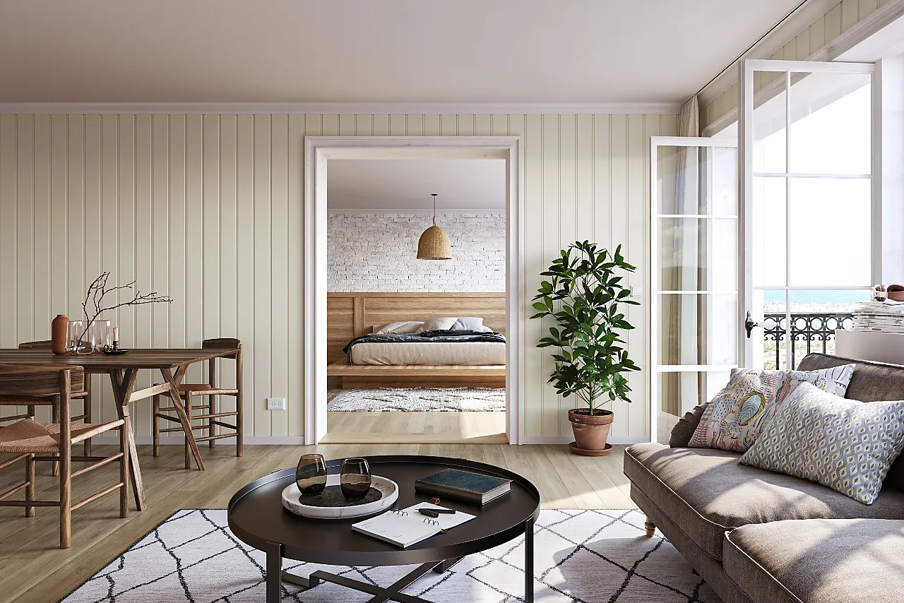 Veggplate trefiber perlestaff cafe latte 11x620x2390 mm null - null - 2 - Miniatyr