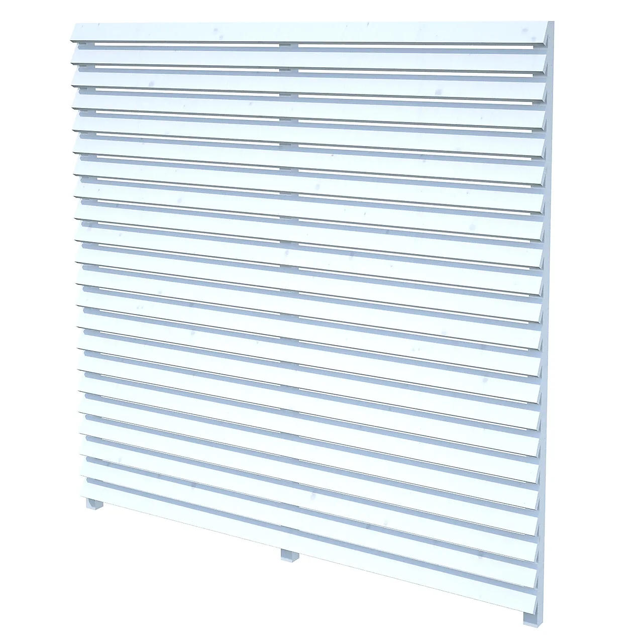 Levegg Laureen 180x180 hvitmalt. Liggende sjalusivegg