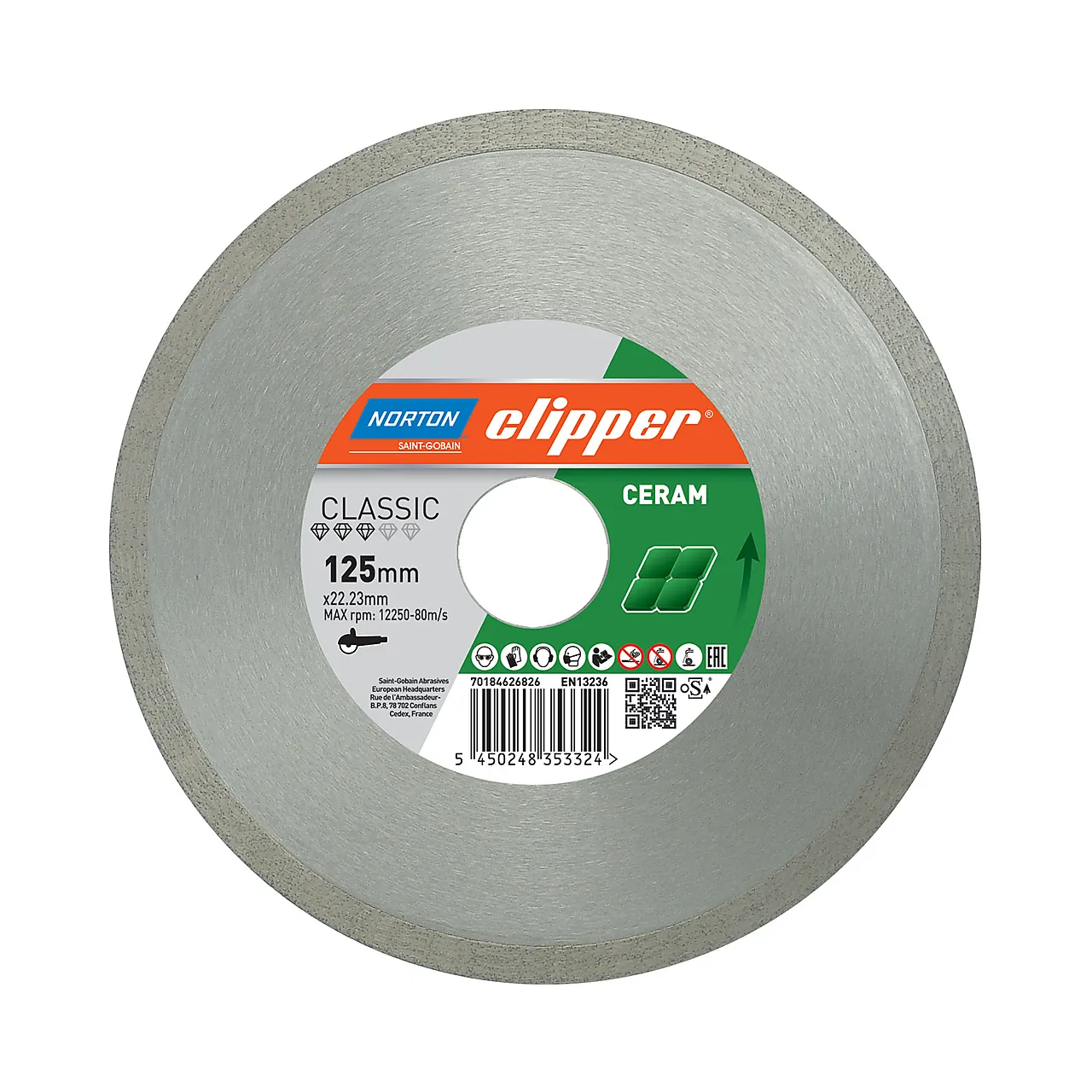 Diamantblad flis 125x22,2 cc