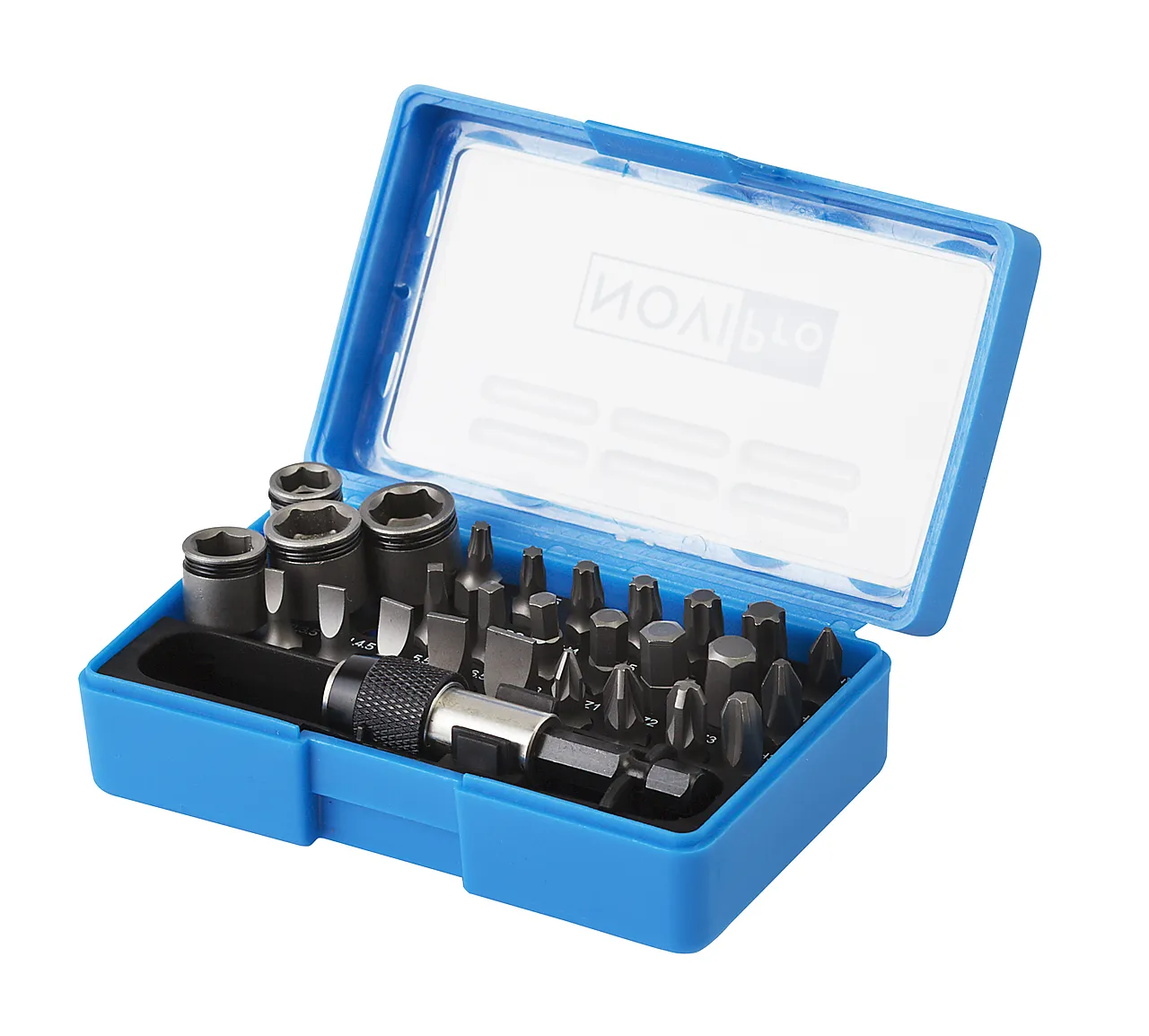 Bitssett vvs 29 dele 3 3/8" topp, 25 bit, quicklock