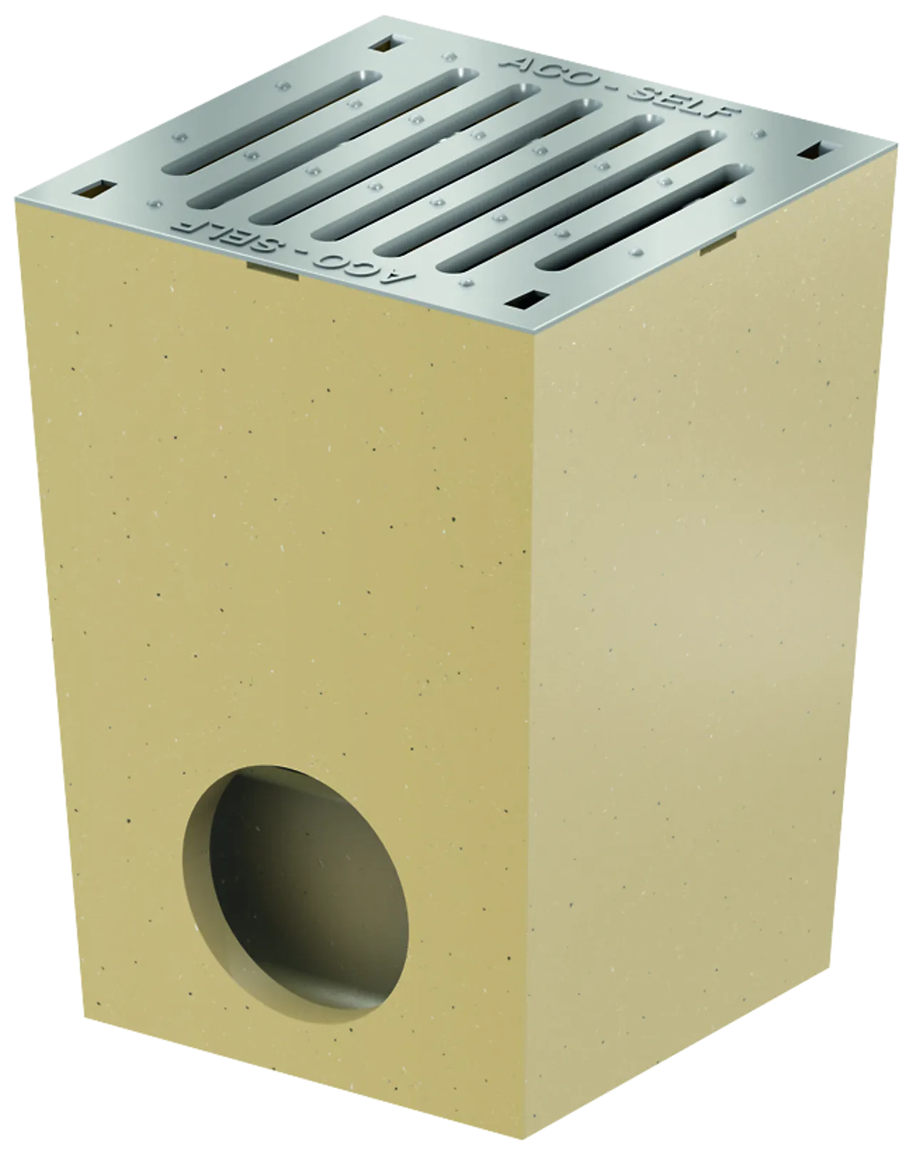 Punktavløp galvanisert Aco Self Plastmo spalterist 25x25x35 cm