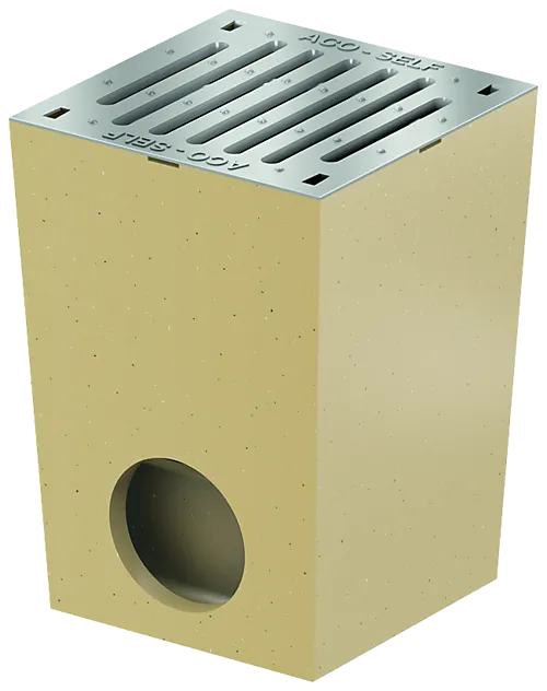 Punktavløp galvanisert Aco Self Plastmo spalterist 25x25x35 cm