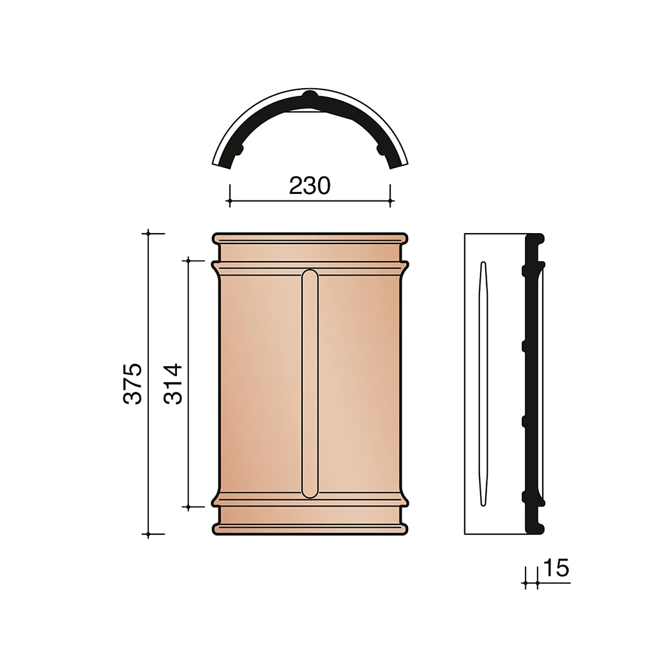 Mønebegynner P1230 Naturrød Felles Takst Teg Ovrg Møn Rød Pottlb