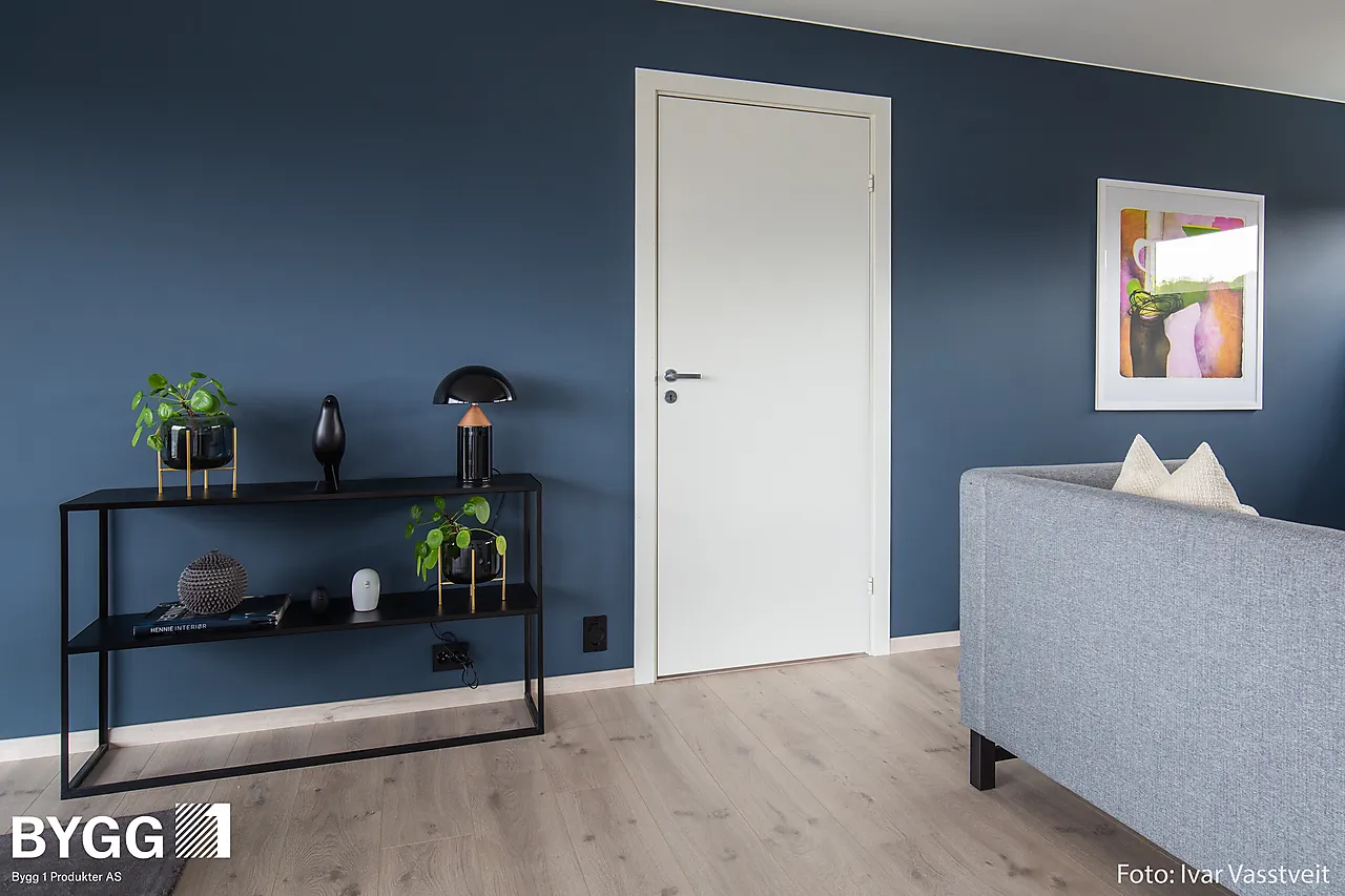 Innerdør Sletten Kompakt klassisk hvit 80x190 cm null - 80x190 cm - 2 - Miniatyr