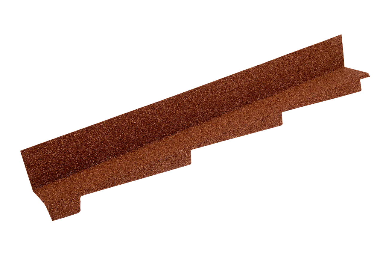 Overgangsbeslag tak/vegg venstre rustikk-rød