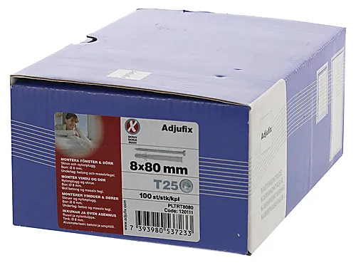 Nylonplugg+skr 8,0x80 adjufix a100