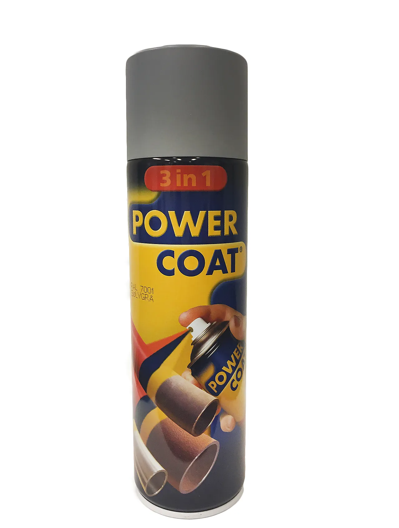 Spraymaling powcoat 3in1 7001 sølvgrå Spraymaling powcoat 3in1 7001 sølvgrå