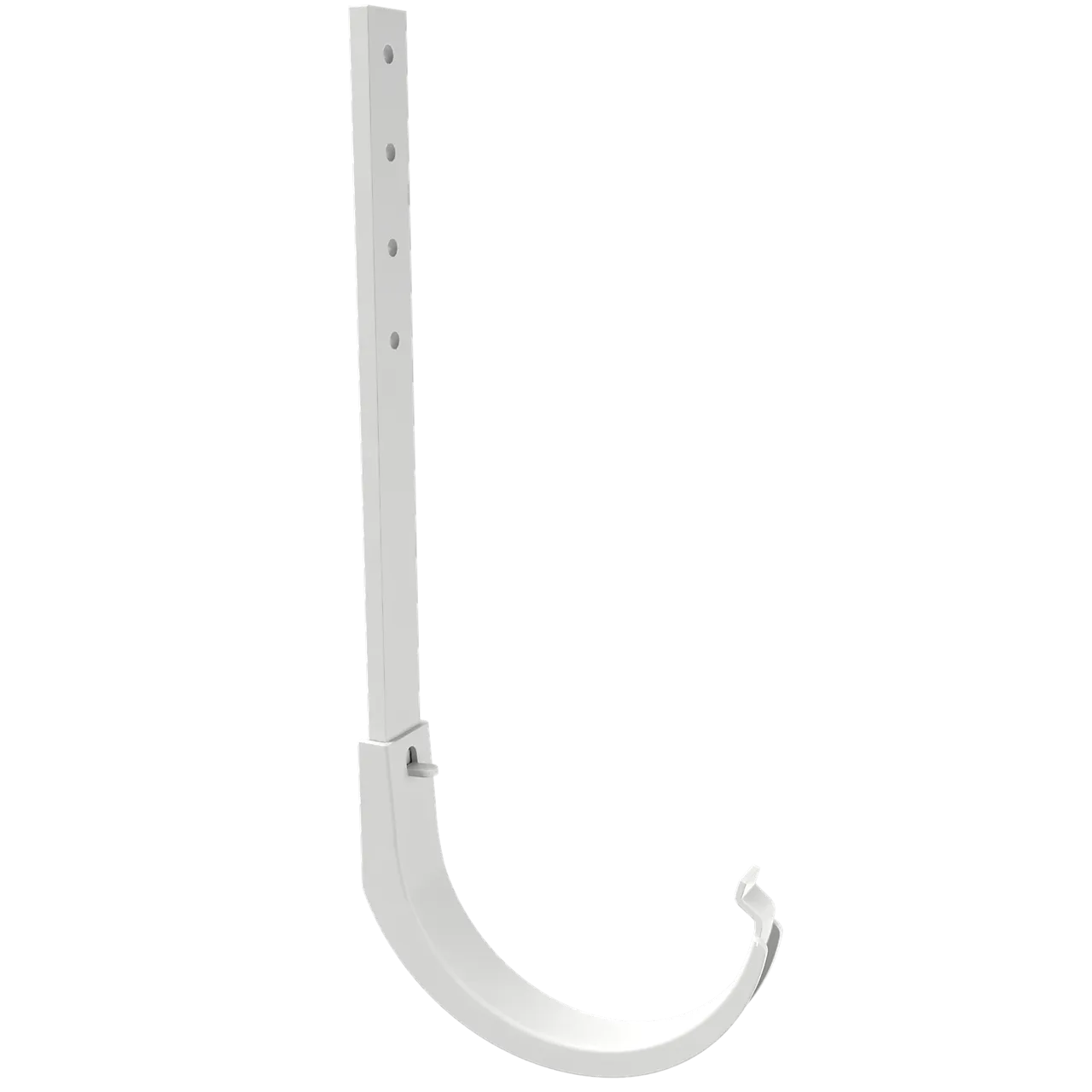 Krok til takrenne 100 mm med tange hvit