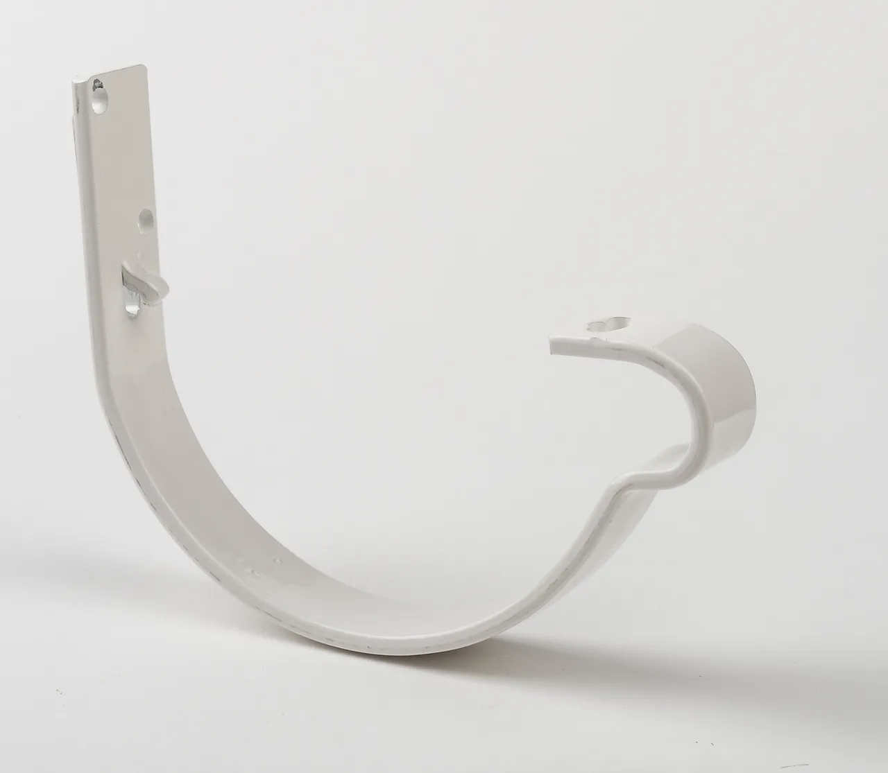 Rennekrok med tapp stål 125 mm hvit Rennekrok med tapp stål 125 mm hvit