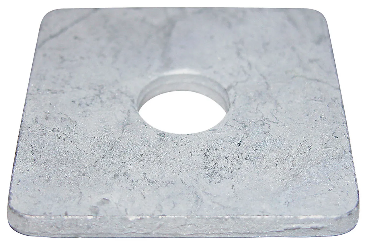 Firkantskive M8 8x25x25x3 varmforsinket 6 stk Firkantskive M8 8x25x25x3 varmforsinket 6 stk