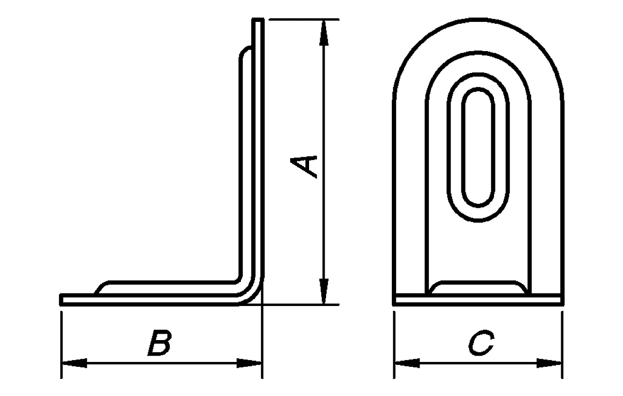 Vinkeljern 23 mm elforzinket null - null - 2 - Miniatyr