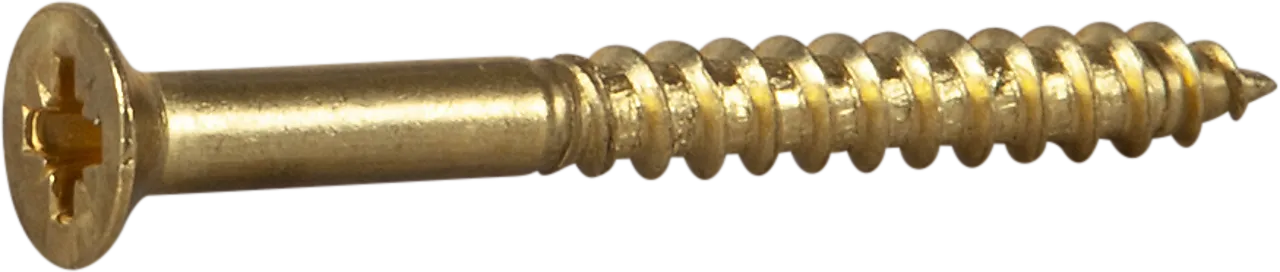 Treskrue inv sh 4,15x38messing a-8 senkhode for bruk innendørs Treskrue inv sh 4,15x38messing a-8 senkhode for bruk innendørs