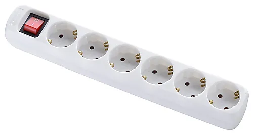 Grenkontakt m/ 6 uttak 1,5 meter 1 mm