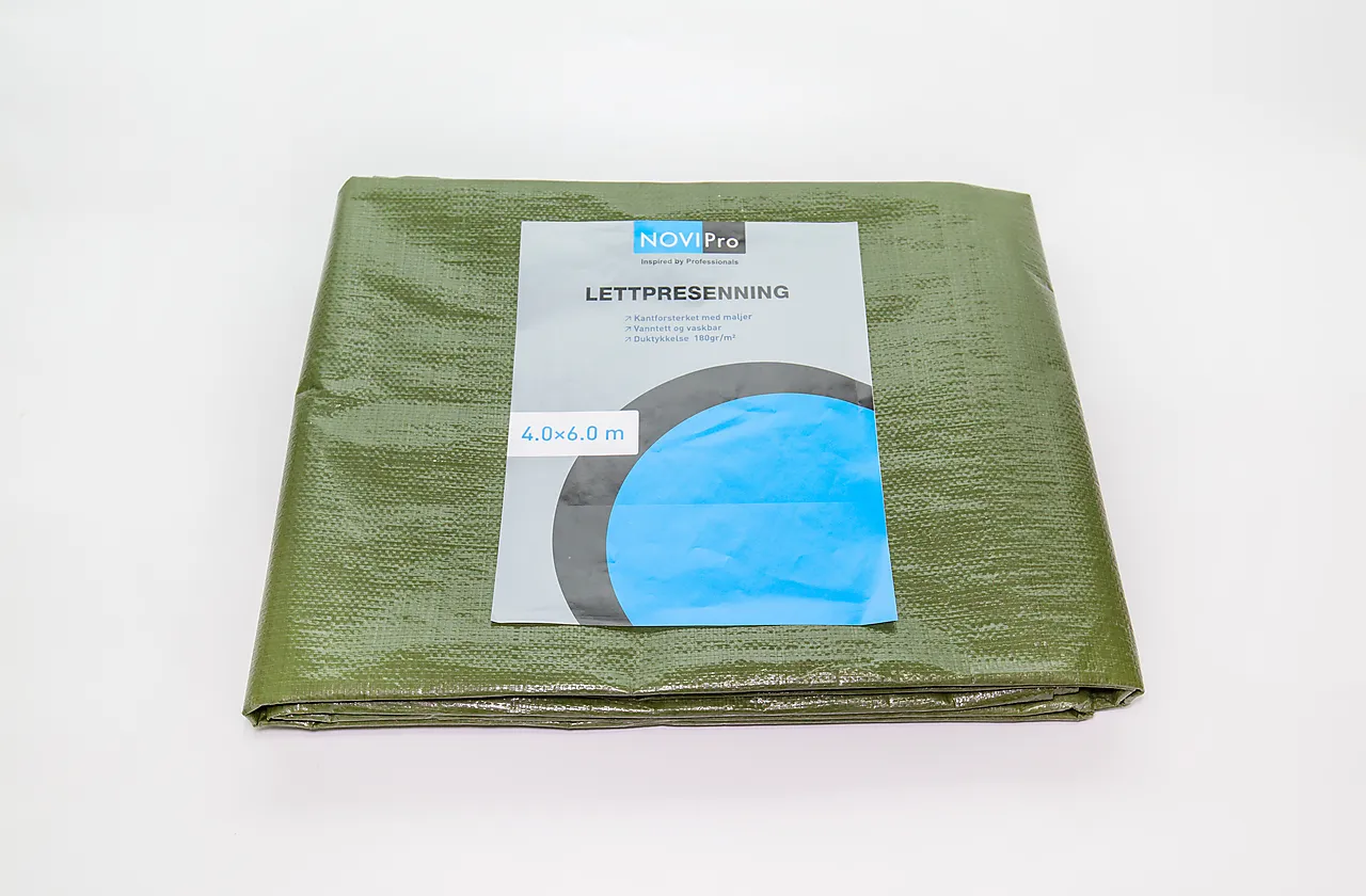 Presenning kraftig grønn 4x6 meter 180 gr/m2