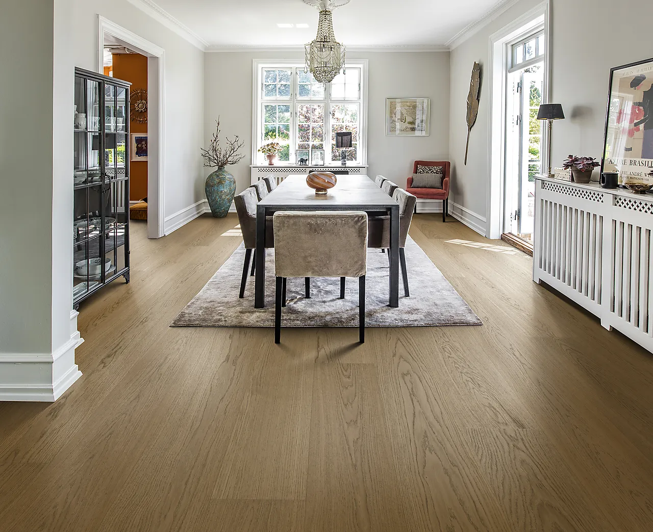 Gulv Eik Herdet Ekered XXL Select Brun Børstet Mattlakk null - null - 2 - Miniatyr