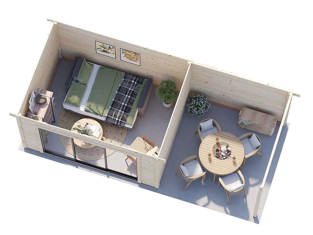 Hagestue Lydia 10,8+7,6 m² slide null - null - 3 - Miniatyr