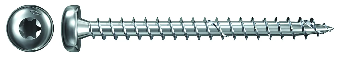 Treskrue innvendig pan-hode 3,5x30 mm FPF-PT elforzinket tx10 helgjenget 200 stk