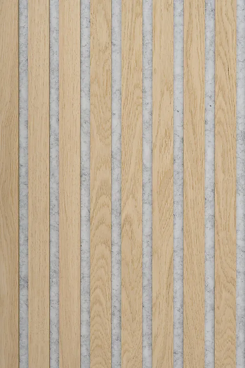 Spilevegg hvit eik grå 2400x600x18 mm