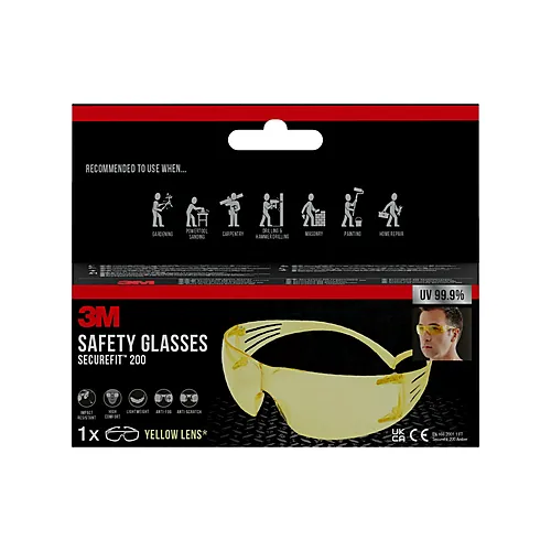 Vernebrille gul linse polykarbonat