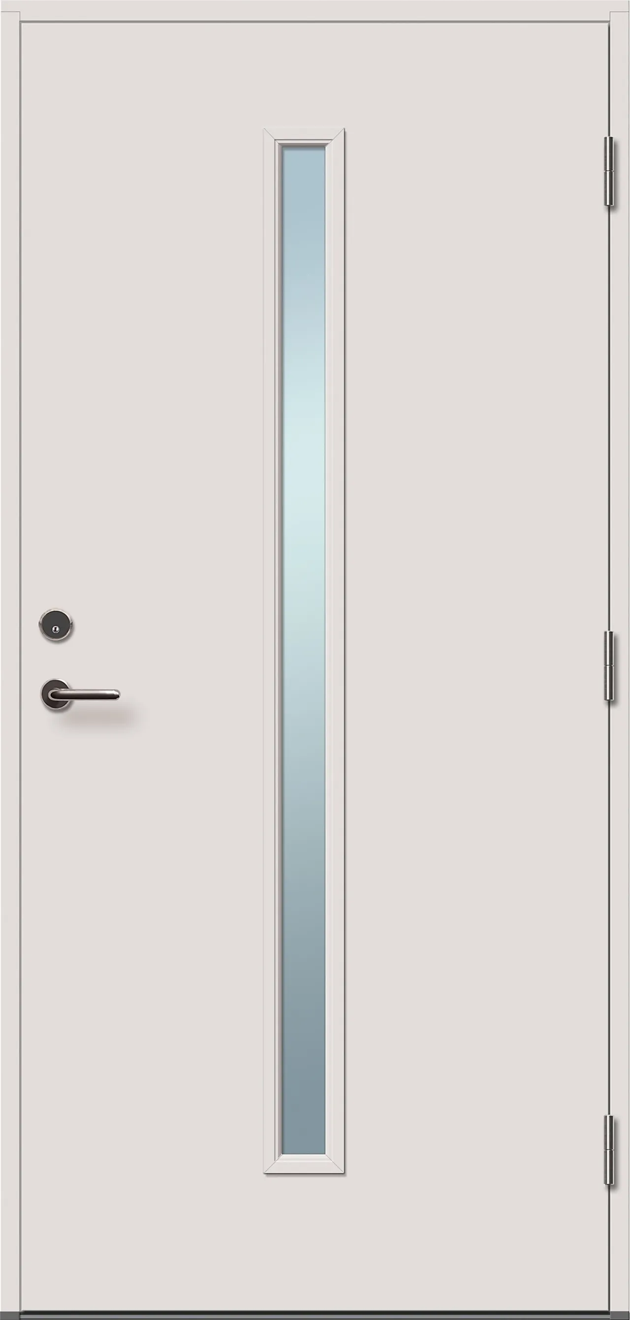 Dør yd tun 354 hvit 99/209 v klart glass