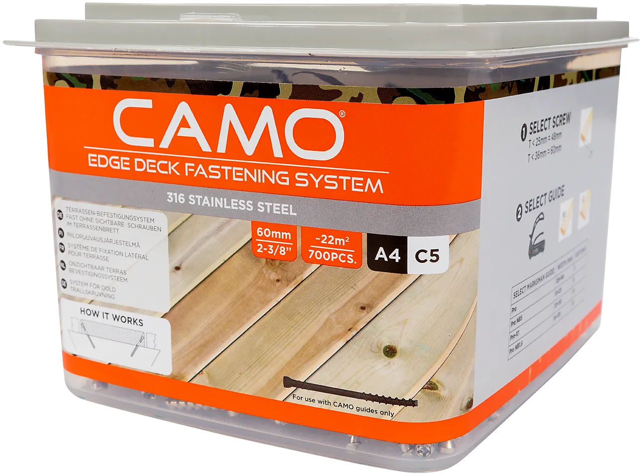 Terrasseskrue 2 bits A4 syrefast 4,2x60 mm 700 stk